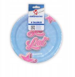  Ouda Party -18CM kék-rózsaszín szülinapi tányér