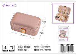  Elegáns Ékszerdoboz Rózsaszín Pu (481799685)