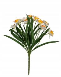 Wera Nárcisz csokor mű nárcisz 45 cm fehér-narancssárga (T196-24-1312#2)