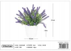  Virágtartó művirággal 21CM Fehér (929178)