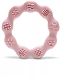 Lorelli Természetes szilikon rágóka karika - Deep Pink