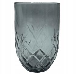  Dekoratív üvegpohár 250 ml fekete (Szklanka ozdobna dekoracyjna)