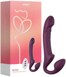 Honey Play Box Bliss - forgó gyöngyös felcsatolható vibrátor (lila) - pirospillango