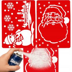 Przydasie. pl Karácsonyi Sablonok Műhó Ablak Üveg Karácsony XL 2DB (#7095)