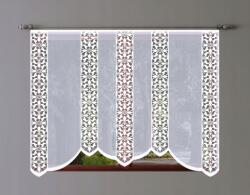 Wisan Zsakárd függöny nappaliba, Ornament mintával, 150x120cm, fehér, különleges, panel függönyként is használható (augustyna)