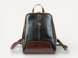 CsillaBőrdíszmű Hátizsák: fekete-barna bőr, 1 rekeszes (1162701)
