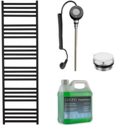 Cerano - Fulgiduson elektromos fürdőszobai radiátor szett - WIFI - 600W - matt fekete - 1800x530 mm (CER-978842)