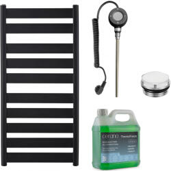 Cerano - Marco fürdőszobai elektromos radiátor szett - WIFI - 600W - matt fekete - 1125x550 mm