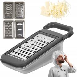 Decortrend Multifunkciós Reszelő Tartállyal 4 cserélhető penge fogantyú fekete robusztus (030014)