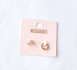 Missguided Kerek Mintás Fülbevaló