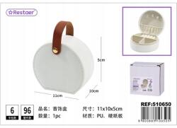  Ékszertartó doboz kerek Pu 11x10x5cm (481799627)