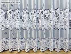 fuggonyoutlet Lyukacsos Levél, fehér, 400x175 cm