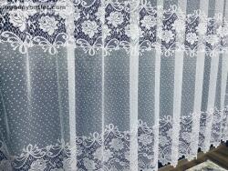 fuggonyoutlet Sor Rózsa, fehér, 400x175 cm