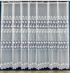 fuggonyoutlet 3 Sor Csipke minta, fehér, 400 x175 cm