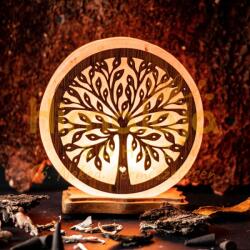  Himalája Sólámpa - ÉLETFA korong forma (SLK-ELETFA)