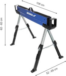 Dedra összecsukható műhelybak, max. 1180 kg/pár terheléssel (DEDN1103) (N1103)