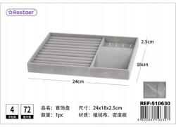  Ékszertartó velúr szürke kiváló minőség (481799768)