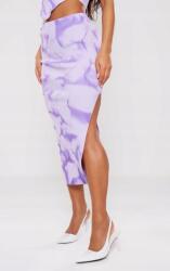 Prettylittlething Lila Midaxi Szoknya Testhezálló Tie Dye Mintával Prettylittlething S