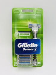Gillette készülék+6 db borotvabetét Sensor 3 Sensitive