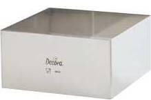 Decora Ezüstös bevonatú, 28x28x6 cm-es tortalapátkerék négyzetes kivitel - Decora (0063772)