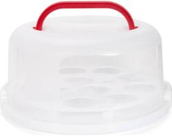 Patisse Üdítő kerek műanyag doboz tortához és cupcake-okhoz, 30 cm - Patisse (P10293)