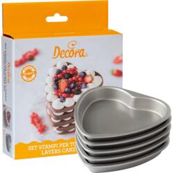 Decora Szív alakú sütőforma szett, 5 db, 15 × 2 cm - Decora (0070034)