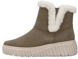 RIEKER Ghete dama, maro, casual, piele ecologica, imblanite, cu talpa groasa, Rieker N2560-24-Maro (Marime: 41) (N2560-24-Maro-41)