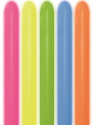 Sempertex 260S modellező lufi 100db/csomag vegyes Neon színek, kukaclufi (LUFI485955)