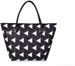 Dedra FC TRIANGLES Strandtáska - Fekete/fehér (FC36211)