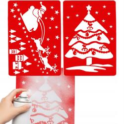 Przydasie. pl Karácsonyi Sablonok Műhó Ablak Üveg Karácsony XL 2DB (#7094)