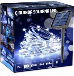 Interlook Kerti Fényfüzér Napelemes Lámpa Lánc 100 Led Izzó 12m (FLD-100LED-WC)