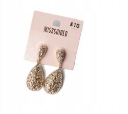 Missguided Fülbevaló Gold Kristály Könnycsepp