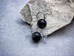 R. M. ékszer Meditáció angyal arany obszidián ásvány medál (18734RM)