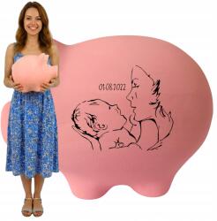  Névvel ellátott persely Malac nagy és tágas XXL Kerámia, összetörhető