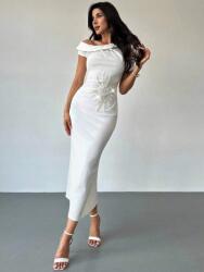 Shein Krémszínű Ruha Díszítéssel (L) (611176)