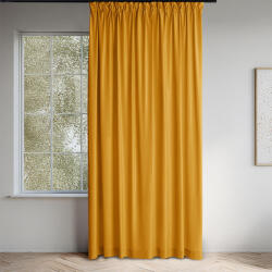 decoDoma Draperie catifelată FILUMI muştar 140 x 250 cm 1 buc