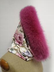  Csősál róka szőrrel sál golf alagút sál kapucnis sapka