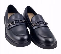 VINCEZA Mokaszin Vinceza 39965 fekete bőr méret39 (39965)