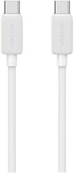 USAMS Cablu pentru incarcare si transfer de date USAMS KY Series US-SJ691, USB-C la USB-C, 60W, 480 Mbps, 1m, Alb (6958444909332)