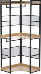 Mobikon Raft pardoseala fier negru mdf laminat stejar Kilos 80x80x200 cm (0000400930) Raft