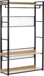 Mobikon Raft pardoseala fier negru mdf laminat stejar Kilos 120x40x200 cm (0000400927) Raft