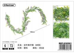  Mesterséges Liana Virágokkal Zöld 180cm Dekoráció (930561)