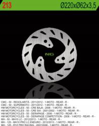 NG Hátsó Féktárcsa HM50 (CRE50) 01-06 (220X62X3, 5) (3X10, 5MM)