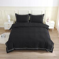  Pamut ágyneműhuzat 160x200+ 2x50x70 2x40x40 Fekete Ella Inspiráció (INSP)