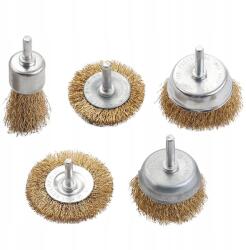  Drótkefe Készlet Fúrógéphez 5 db-os (M-5in1)