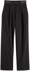 Scotch & Soda Pantaloni Quinn Mid Rise Wide Leg-Cross Stitching ULH01149F 014 meteorite (ULH01149F-014)