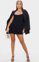 Prettylittlething M1D311 Plt Női Fekete Ruha Sima Egyenes Térd Alá Érő 32