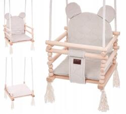 Tuluszka Hinta a szobába, fa, vödör, mennyezetre szerelhető, mackós, 3az1ben Bézs (HVM3w1-04)