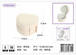  Szív alakú Pu ékszerdoboz Kiváló minőség (481799667)