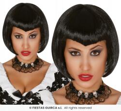 Guirca Bob Vámpír paróka Boszorkány Rövid haj frufruval Fekete (GU4973)